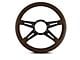 Lecarra 14 in MK-9 Steering Wheel, Black, Brown Leather