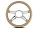 Lecarra 14 in MK-9 Steering Wheel, Polished, Tan Leather