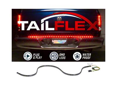 LEDGlow Red TailFlex Tailgate Light Bar; 49-Inch (Universal; Some Adaptation May Be Required)