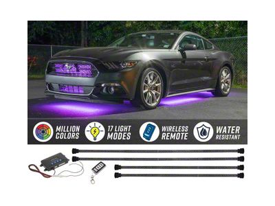 LEDGlow Million Color Wireless Car Underbody Lighting Kit (Universal; Some Adaptation May Be Required)