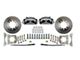 LEED Brakes Front Knuckle Mount Disc Brake Conversion Kit with Vented Rotors; Zinc Plated Calipers (66-75 Bronco)