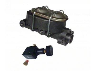 LEED Brakes 1-Inch Dual Bowl Master Cylinder with Adjustable Valve; Natural Finish (67-69 Camaro)