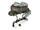 LEED Brakes 1-Inch Dual Bowl Master Cylinder Kit with Lines and Side Mount Valve; Chrome Finish (67-69 Camaro w/ Front Disc & Rear Drum Brakes)