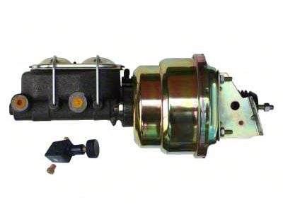 LEED Brakes 7-Inch Dual Power Brake Booster with 1-1/8-Inch Dual Bore Master Cylinder and Adjustable Valve; Zinc Finish (70-81 Camaro)