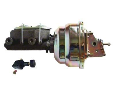 LEED Brakes 8-Inch Dual Power Brake Booster with 1-Inch Dual Bore Master Cylinder and Adjustable Valve; Zinc Finish (70-81 Camaro)