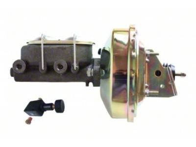 LEED Brakes 9-Inch Single Power Brake Booster with 1-1/8-Inch Dual Bore Master Cylinder and Adjustable Valve; Zinc Finish (70-81 Camaro)