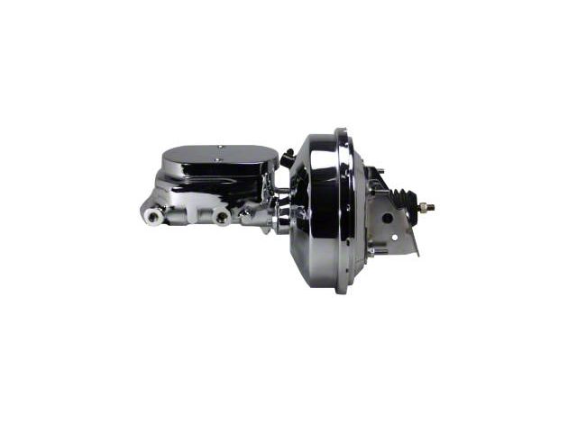 LEED Brakes 9-Inch Single Power Brake Booster with 1-1/8-Inch Dual Bore Master Cylinder; Chrome Finish (70-81 Camaro)