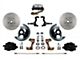 LEED Brakes Manual Front Disc Brake Conversion Kit with MaxGrip XDS Rotors and Side Mount Valve; Black Calipers (67-69 Camaro w/ Front Disc & Rear Drum Brakes)