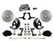 LEED Brakes Manual Front Disc Brake Conversion Kit with Chrome Master Cylinder, Adjustable Valve and MaxGrip XDS Rotors; Black Calipers (67-69 Camaro)