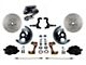 LEED Brakes Manual Front Disc Brake Conversion Kit with Side Mount Valve and MaxGrip XDS Rotors; Black Calipers (67-69 Camaro w/ Front Disc & Rear Drum Brakes)