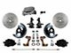 LEED Brakes Manual Front Disc Brake Conversion Kit with Chrome Master Cylinder, Adjustable Valve, 2-Inch Drop Spindles and MaxGrip XDS Rotors; Black Calipers (67-69 Camaro)