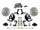 LEED Brakes Manual Front Disc Brake Conversion Kit with Chrome Master Cylinder, Adjustable Valve and MaxGrip XDS Rotors; Zinc Plated Calipers (67-69 Camaro)