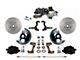 LEED Brakes Power Front Disc Brake Conversion Kit with 9-Inch Brake Booster and MaxGrip XDS Rotors; Black Calipers (67-69 Camaro w/ Front Disc & Rear Drum Brakes)