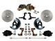 LEED Brakes Power Front Disc Brake Conversion Kit with 8-Inch Booster, Side Mount Valve and MaxGrip XDS Rotors; Black Calipers (67-69 Camaro w/ 4-Wheel Disc Brakes)