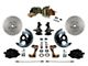 LEED Brakes Power Front Disc Brake Conversion Kit with 8-Inch Brake Booster, Side Mount Valve, 2-Inch Drop Spindles and MaxGrip XDS Rotors; Black Calipers (67-69 Camaro w/ Front Disc & Rear Drum Brakes)