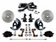 LEED Brakes Power Front Disc Brake Conversion Kit with 8-Inch Chrome Brake Booster, Side Mount Valve, 2-Inch Drop Spindles and MaxGrip XDS Rotors; Black Calipers (67-69 Camaro w/ Front Disc & Rear Drum Brakes)