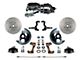 LEED Brakes Power Front Disc Brake Conversion Kit with 7-Inch Chrome Brake Booster, Flat Top Chrome Master Cylinder, Side Mount Valve and MaxGrip XDS Rotors; Zinc Plated Calipers (67-69 Camaro w/ Front Disc & Rear Drum Brakes)