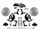 LEED Brakes Power Front Disc Brake Conversion Kit with 8-Inch Brake Booster, Adjustable Valve and MaxGrip XDS Rotors; Zinc Plated Calipers (67-69 Camaro)