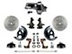 LEED Brakes Power Front Disc Brake Conversion Kit with 9-Inch Chrome Brake Booster, Flat Top Chrome Master Cylinder, Adjustable Valve, 2-Inch Drop Spindles and MaxGrip XDS Rotors; Zinc Plated Calipers (67-69 Camaro)