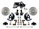 LEED Brakes Power Front Disc Brake Conversion Kit with 9-Inch Chrome Brake Booster, Side Mount Valve, 2-Inch Drop Spindles and MaxGrip XDS Rotors; Zinc Plated Calipers (67-69 Camaro w/ 4-Wheel Disc Brakes)