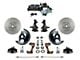 LEED Brakes Power Front Disc Brake Conversion Kit with 9-Inch Chrome Brake Booster, Chrome Top Master Cylinder, Adjustable Valve, 2-Inch Drop Spindles and MaxGrip XDS Rotors; Zinc Plated Calipers (67-69 Camaro)