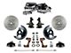 LEED Brakes Power Front Disc Brake Conversion Kit with 7-Inch Chrome Brake Booster, Flat Top Chrome Master Cylinder, Side Mount Valve, 2-Inch Drop Spindles and MaxGrip XDS Rotors; Zinc Plated Calipers (67-69 Camaro w/ Front Disc & Rear Drum Brakes)