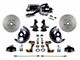 LEED Brakes Power Front Disc Brake Conversion Kit with 8-Inch Chrome Brake Booster, Side Mount Valve, 2-Inch Drop Spindles and MaxGrip XDS Rotors; Zinc Plated Calipers (67-69 Camaro w/ Front Disc & Rear Drum Brakes)