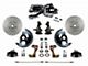 LEED Brakes Power Front Disc Brake Conversion Kit with 8-Inch Brake Booster, Side Mount Valve, 2-Inch Drop Spindles and MaxGrip XDS Rotors; Zinc Plated Calipers (67-69 Camaro w/ 4-Wheel Disc Brakes)