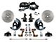 LEED Brakes Power Front Disc Brake Conversion Kit with 8-Inch Chrome Brake Booster, Chrome Top Master Cylinder, Side Mount Valve, 2-Inch Drop Spindles and MaxGrip XDS Rotors; Zinc Plated Calipers (67-69 Camaro w/ 4-Wheel Disc Brakes)