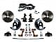 LEED Brakes Power Front Disc Brake Conversion Kit with 7-Inch Chrome Brake Booster, Flat Top Chrome Master Cylinder, Side Mount Valve, 2-Inch Drop Spindles and Vented Rotors; Zinc Plated Calipers (67-69 Camaro w/ Front Disc & Rear Drum Brakes)