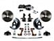 LEED Brakes Power Front Disc Brake Conversion Kit with 7-Inch Chrome Brake Booster, Chrome Top Master Cylinder, Adjustable Valve, 2-Inch Drop Spindles and Vented Rotors; Zinc Plated Calipers (67-69 Camaro)