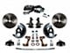 LEED Brakes Power Front Disc Brake Conversion Kit with 7-Inch Chrome Brake Booster, Chrome Top Master Cylinder, Side Mount Valve, 2-Inch Drop Spindles and Vented Rotors; Zinc Plated Calipers (67-69 Camaro w/ Front Disc & Rear Drum Brakes)