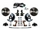 LEED Brakes Power Front Disc Brake Conversion Kit with 7-Inch Chrome Brake Booster, Chrome Top Master Cylinder, Side Mount Valve, 2-Inch Drop Spindles and Vented Rotors; Zinc Plated Calipers (67-69 Camaro w/ 4-Wheel Disc Brakes)