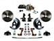 LEED Brakes Power Front Disc Brake Conversion Kit with 8-Inch Brake Booster, Adjustable Valve, 2-Inch Drop Spindles and Vented Rotors; Zinc Plated Calipers (67-69 Camaro)