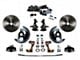 LEED Brakes Power Front Disc Brake Conversion Kit with 8-Inch Chrome Brake Booster, Chrome Top Master Cylinder, Adjustable Valve, 2-Inch Drop Spindles and Vented Rotors; Zinc Plated Calipers (67-69 Camaro)