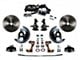 LEED Brakes Power Front Disc Brake Conversion Kit with 8-Inch Chrome Brake Booster, Chrome Top Master Cylinder, Side Mount Valve, 2-Inch Drop Spindles and Vented Rotors; Zinc Plated Calipers (67-69 Camaro w/ 4-Wheel Disc Brakes)