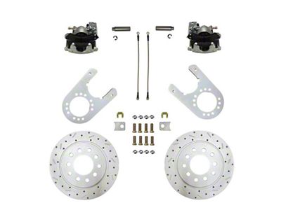 LEED Brakes Rear Disc Brake Conversion Kit with MaxGrip XDS Rotors; Zinc Calipers (88-99 C1500 w/ 10-Inch Rear Drum Brakes)