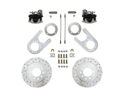 LEED Brakes Rear Disc Brake Conversion Kit with MaxGrip XDS Rotors; Zinc Calipers (88-99 C1500 w/ 11-Inch Rear Drum Brakes)