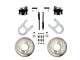 LEED Brakes Rear Disc Brake Conversion Kit with Vented Rotors; Zinc Plated Calipers (88-99 K1500 w/ 10-Inch Rear Drum Brakes)