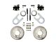 LEED Brakes Rear Disc Brake Conversion Kit with Vented Rotors; Zinc Plated Calipers (88-99 K1500 w/ 11-Inch Rear Drum Brakes)