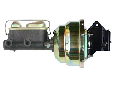 LEED Brakes 8-Inch Dual Power Brake Booster with 1-Inch Dual Bore Mastery Cylinder; Zinc Finish (57-72 Country Sedan, Country Squire, Custom, Custom 500, Galaxie, Galaxie 500, LTD)