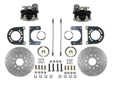 LEED Brakes Rear Disc Brake Conversion Kit with MaxGrip XDS Rotors; Zinc Plated Calipers (64-70 Comet, Falcon)