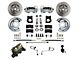 LEED Brakes Front Disc Brake Conversion Kit with Vented Rotors; Zinc Plated Calipers (1970 Torino w/ Front Drum Brakes)