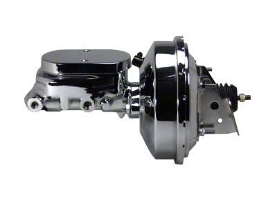 LEED Brakes 9-Inch Single Power Brake Booster with 1-1/8-Inch Dual Bore Master Cylinder; Chrome Finish (70-81 Firebird)