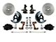 LEED Brakes Front Spindle Mount Disc Brake Conversion Kit with 2-Inch Drop Spindles and MaxGrip XDS Rotors; Black Calipers (67-69 Firebird)