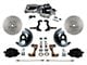 LEED Brakes Power Front Disc Brake Conversion Kit with 8-Inch Brake Booster, Adjustable Valve and MaxGrip XDS Rotors; Black Calipers (67-69 Firebird)