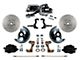 LEED Brakes Power Front Disc Brake Conversion Kit with 8-Inch Chrome Brake Booster, Side Mount Valve and MaxGrip XDS Rotors; Black Calipers (67-69 Firebird w/ Front Disc & Rear Drum Brakes)