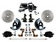 LEED Brakes Power Front Disc Brake Conversion Kit with 9-Inch Chrome Brake Booster, Side Mount Valve, 2-Inch Drop Spindles and MaxGrip XDS Rotors; Black Calipers (67-69 Firebird w/ Front Disc & Rear Drum Brakes)