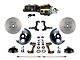 LEED Brakes Power Front Disc Brake Conversion Kit with 7-Inch Brake Booster, Master Cylinder, Adjustable Valve and MaxGrip XDS Rotors; Zinc Plated Calipers (67-69 Firebird)