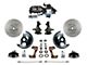 LEED Brakes Power Front Disc Brake Conversion Kit with 9-Inch Chrome Brake Booster, Chrome Top Master Cylinder, Side Mount Valve, 2-Inch Drop Spindles and MaxGrip XDS Rotors; Zinc Plated Calipers (67-69 Firebird w/ Front Disc & Rear Drum Brakes)